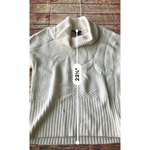 United States Sweaters Cream Knit Mock Neck Short Sleeve Women's Size Large - Picture 7 of 8